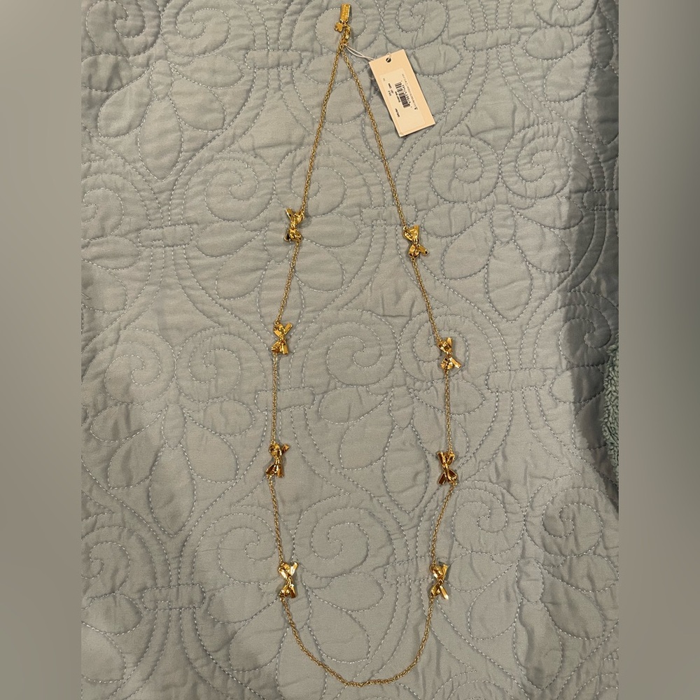 kate spade Skinny Mini Bow Scatter Necklace NWT